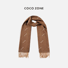 COCO ZONE 美拉德100羊毛围脖巾流苏保暖潮牌女装23C19659