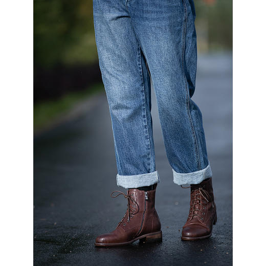 牧衣游 羊皮马丁靴女复古文艺百搭舒适 梦伴【不支持会员折】 商品图3