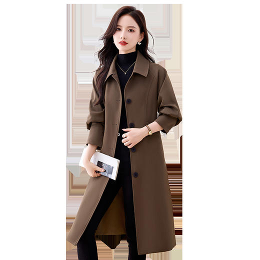 2024秋冬新款时尚秋装长款风衣ZYF8986 商品图4