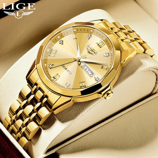 利格 商务时尚双历石英表  LG89109 商品图1