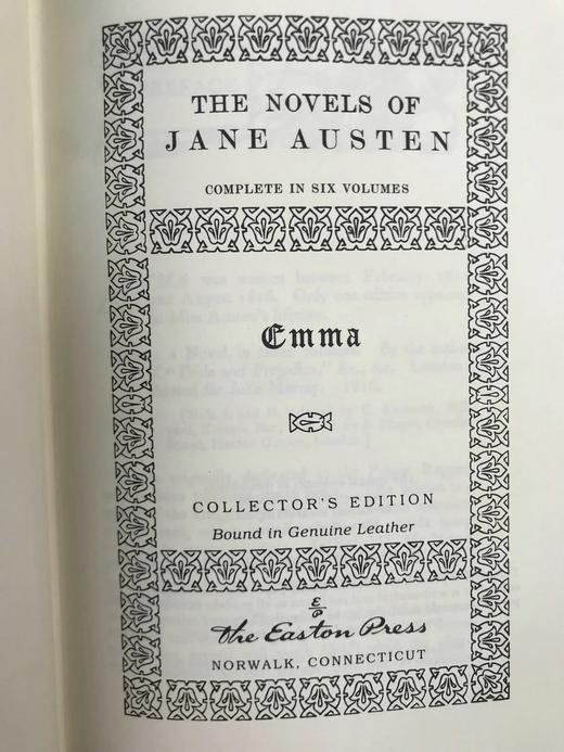 简·奥斯汀《爱玛》 布洛克兄弟12幅彩色插图 豪华皮装大32开 商品图3