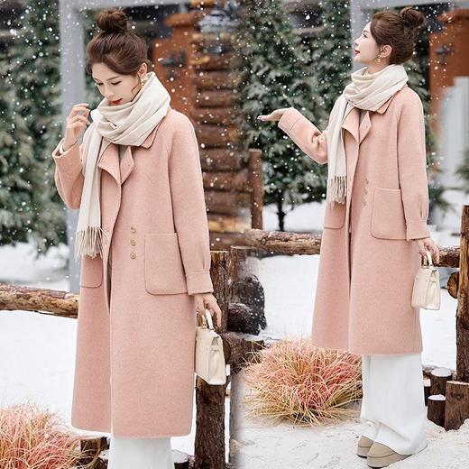 双面呢大衣时尚，中长款过膝气质时尚毛呢外套HR-GJC8609 商品图0