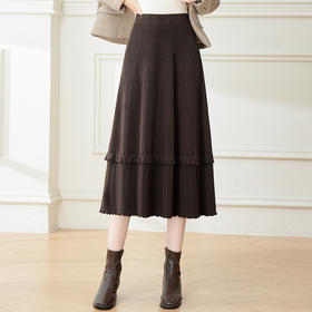 垂感修身针织毛线裙，松紧腰显瘦时尚半身裙MYX- XBMY-99816-L