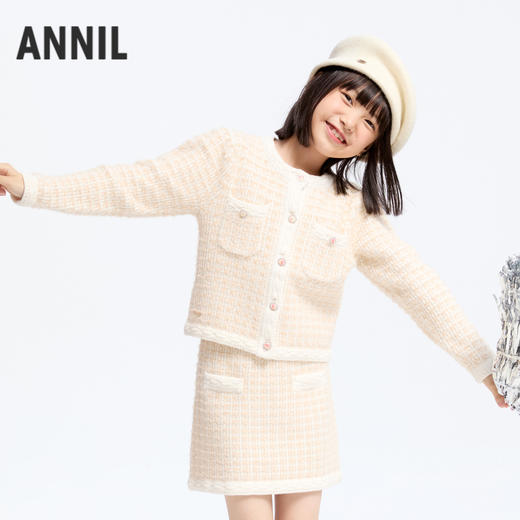 女童小香风毛衣套装冬季新款安奈儿童装实体店同款AG444632 商品图1