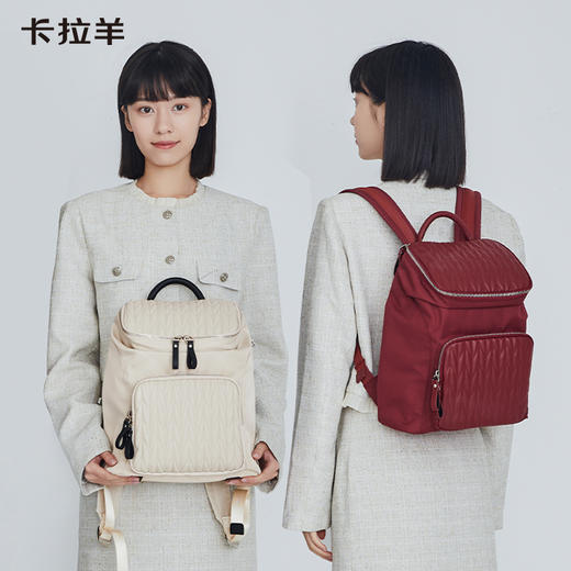 【通勤旅行防盗】卡拉羊洛可可云朵防盗女士电脑双肩包CX5509/L 商品图0