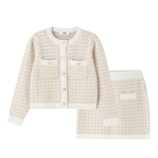 女童小香风毛衣套装冬季新款安奈儿童装实体店同款AG444632 商品图6