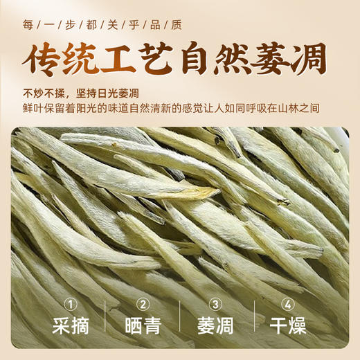 云南正品白豪银针特级金奖老树单芽月光白茶明前新茶礼盒装 CM 商品图5