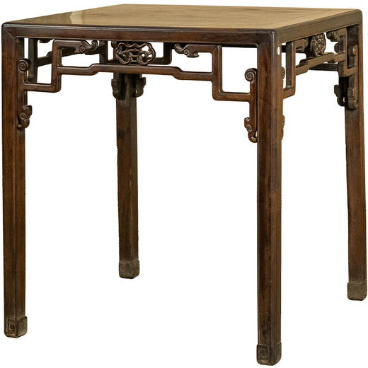 清 红木攒牙子如意卡子花四面平方桌 商品图5