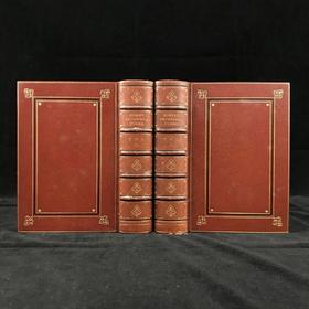 工坊特装本！1900-1901年 罗伯特·布朗宁诗集（全2卷） 2幅肖像插图 全真皮精装32开
