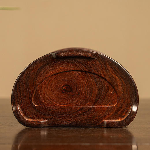 紫檀月牙形笔筒 商品图4