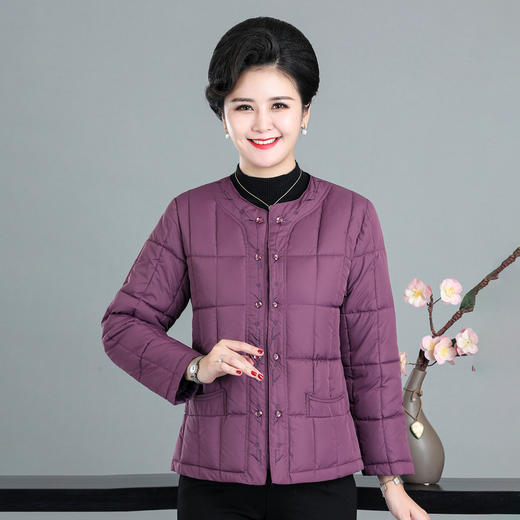 加厚加大码老年人内外穿棉服，短款圆领妈妈装棉内胆外套小棉袄RZ-777 商品图0