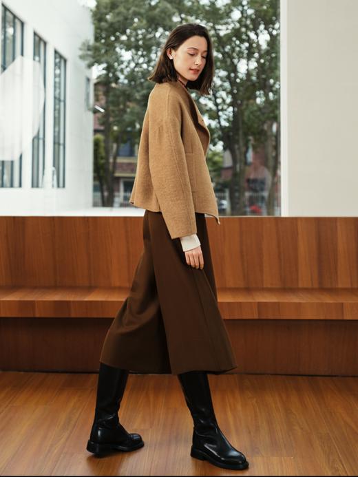 半橡筋腰头双褶休闲裙裤FCE4PAT056 商品图10