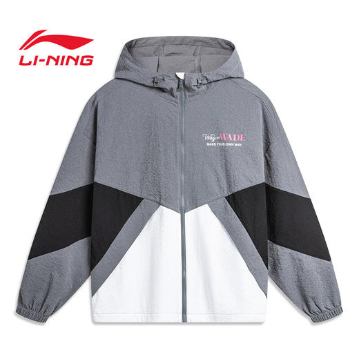 李宁运动风衣男2024新款健身训练跑步防风宽松夹克外套上衣AFDU093 商品图2