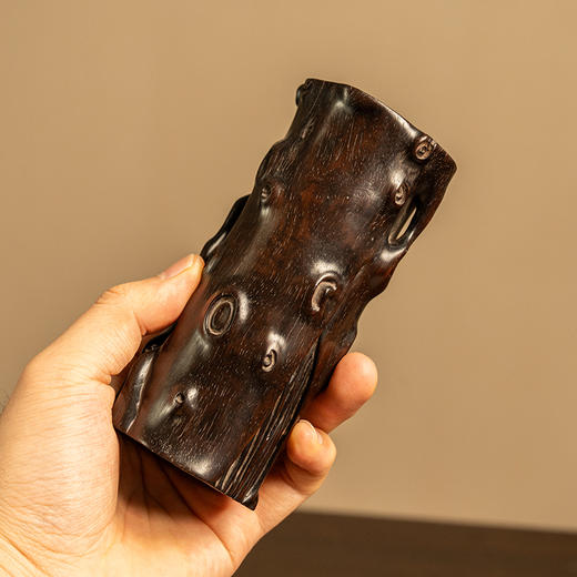 清 紫檀木雕树形花插 商品图3