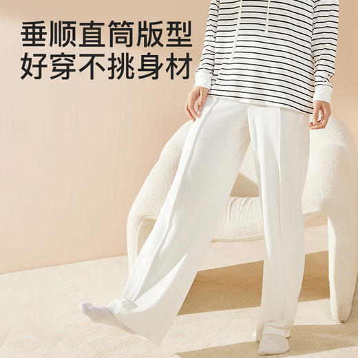 I'd爱帝绵柔云感花纱居家服经典条纹长袖休闲套装 商品图5