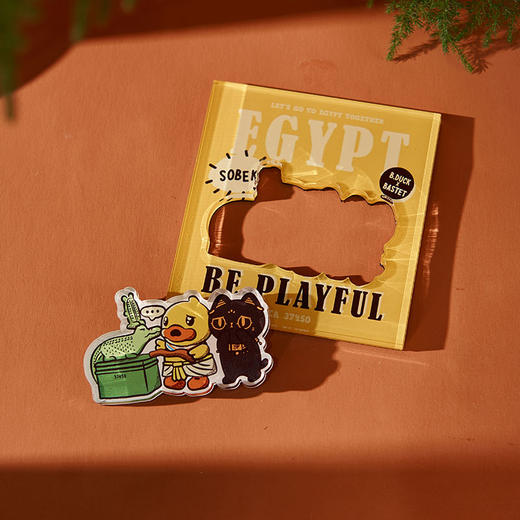 大英博物馆Bastet X B.Duck小黄鸭系列亚克力可拆卸冰箱贴 商品图1