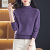 CC-101-82049半高领毛衣女秋冬打底衫2024年新款洋气冬季宽松内搭羊毛上衣潮 商品缩略图1