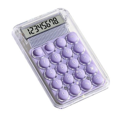 「9.9元包邮！高颜值迷你款」迷你计算器学生可爱mini随身计数器小巧静音居家日用高颜值透明初高中生文具 商品图4