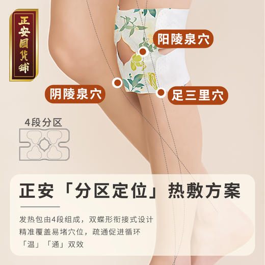 正安 九子包暖膝贴 九子医馆配伍石墨烯透气面料 膝盖关节温敷中老年护理秋冬保暖 阳陵阴陵足三里穴 6小时膝关节贴*6袋/盒  （有效期至27年2月24日） 商品图2