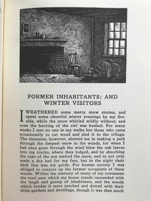 梭罗《瓦尔登湖》 托马斯·纳森木版画插图 豪华皮装32开 商品图14