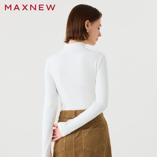 【T恤】半高领罗纹长袖T恤1N4222202 商品图2