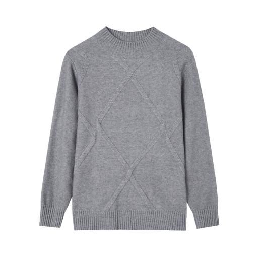 CC-66-5866半高领毛衣女款2024新款冬季宽松洋气厚款针织上衣打底衫秋冬 商品图4