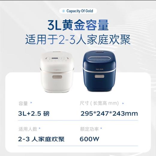 摩飞电器（Morphyrichards）多功能电饭锅电饭煲 家用2-3人小型3L双胆煮饭煲汤锅智能和面机面包机MR8500雅典白 商品图8