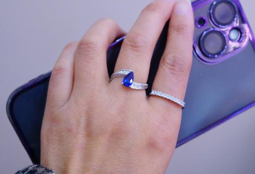 1.1ct 蓝宝石 戒指 商品图0