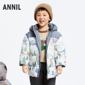 【御寒-5~5℃】男童萌趣印花羽绒外套冬季新款安奈儿童装实体店同款XB445822