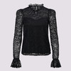 精致浪漫优雅感蕾丝衫打底衫24冬修身显瘦上衣女 商品缩略图4