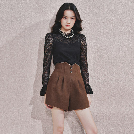 精致浪漫优雅感蕾丝衫打底衫24冬修身显瘦上衣女 商品图2