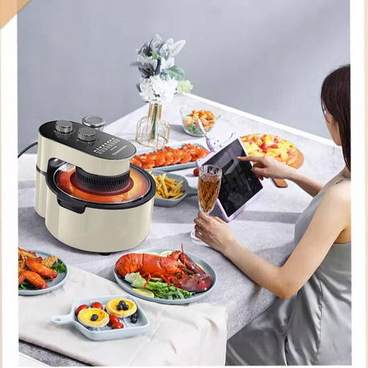 长虹CZG-80XD1空气炸锅6L白色 商品图2