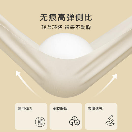 【便捷肩开扣】裸感无痕孕妇哺乳文胸液态软支撑提拉上托内衣女星河若梦 商品图5