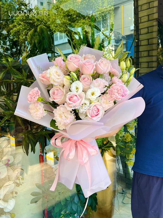 【粉色温柔】3选1粉玫瑰混搭花束 商品图1