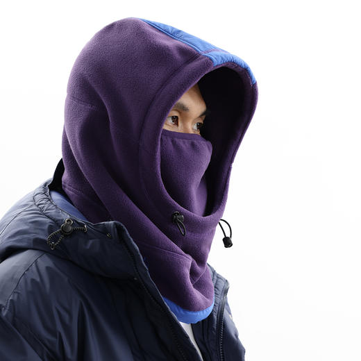 吃茶去chichaqu24秋冬户外抓绒摇粒绒可拆卸头套拼接面罩围脖防寒 商品图1