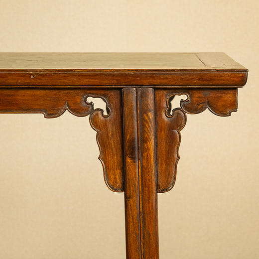 清 黄花梨镶绿石夹头榫如意云纹小画案 商品图1