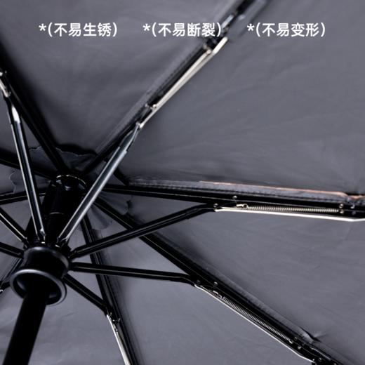 甘之草雨伞 复合黑胶伞布 抗风骨架 不易变形 白色/黑色 商品图4