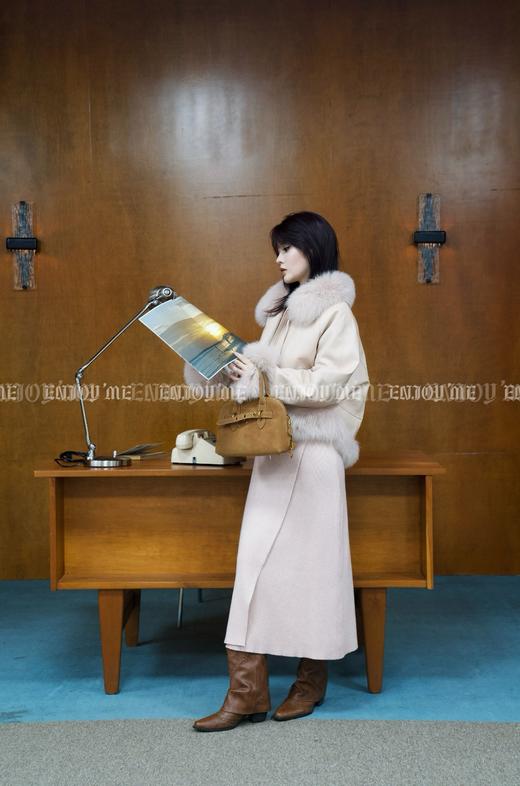 【门店同款】ENJOY冬季“福”贵白兔糖皮草外套 160146113 商品图5