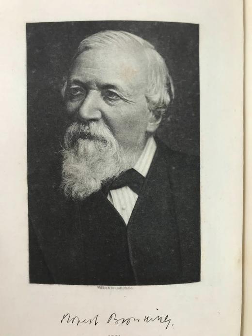 工坊特装本！1900-1901年 罗伯特·布朗宁诗集（全2卷） 2幅肖像插图 全真皮精装32开 商品图5