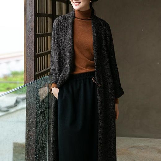 【经典回归】牧衣游原创设计女装羊毛毛织外套加厚宽松气质 百味 商品图0