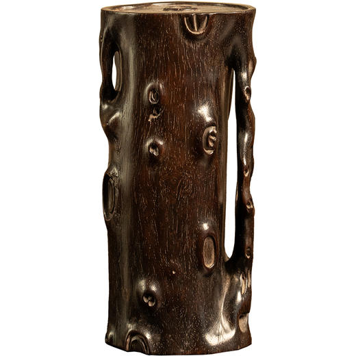 清 紫檀木雕树形花插 商品图5