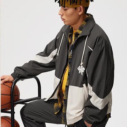 李宁反伍BADFIVE男子抗菌防晒风衣24秋季宽松无帽运动风衣AFDU419 商品图0