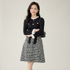 奢姿2024年秋冬新款大码女装甜美减龄裙子胖妹妹拼接格纹连衣裙9944855178 商品缩略图2