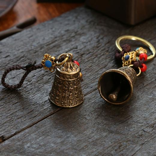 「9.9元包邮！黄铜心经铃铛挂件」复古风汽车包包钥匙扣 居家日用挂件挂饰六字真言铃铛 商品图2