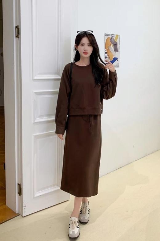 HAYES 棕色圆领一体式连衣裙 19122 商品图1