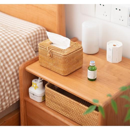 【3款可选】娜家日式北欧风藤编手工纸巾盒 商品图1