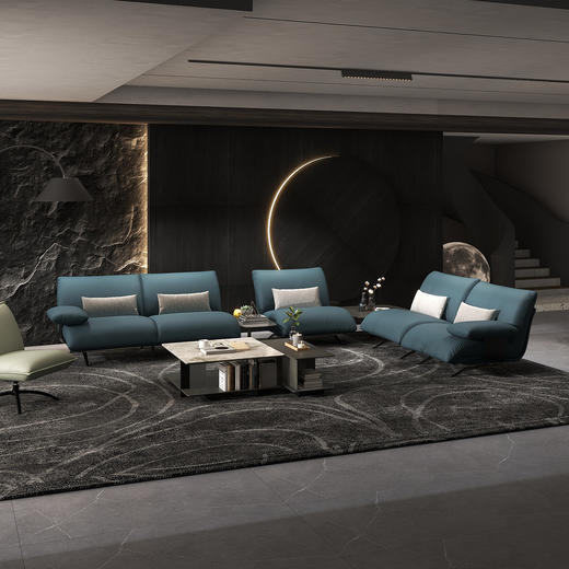 顾家家居整装 意式轻奢 皮艺沙发 KZ.1053 米兰 商品图1