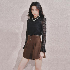精致浪漫优雅感蕾丝衫打底衫24冬修身显瘦上衣女