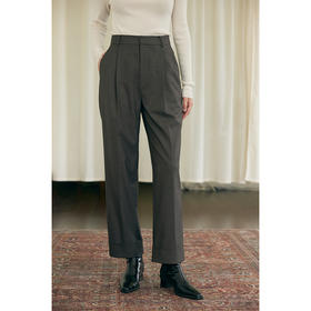 （小眠专属）HeyDress法式休闲直筒裤女秋冬宽松高腰显瘦通勤百搭阔腿西裤裤子