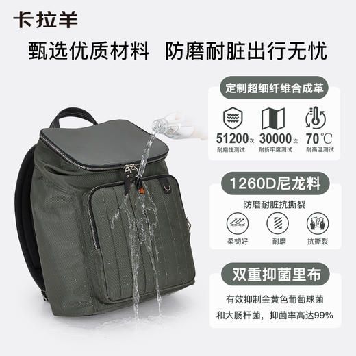 【通勤防盗】卡拉羊麒麟防盗男士通勤15.6英寸电脑双肩包CX5500（TX） 商品图2